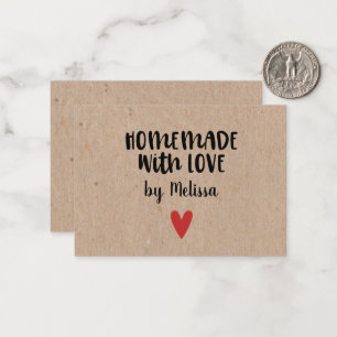 Homemade With Love Kraft Small Business Card