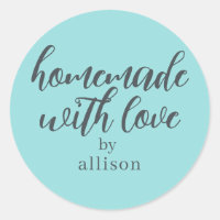 Homemade with Love Personalised Turquoise Gift