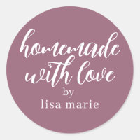 Homemade with Love Personalized Mauve Gift