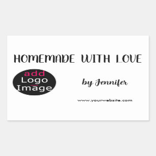 Homemade With Love Professional Customisable Logo Rectangular Sticker