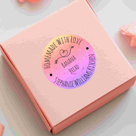 Homemade with Love Rainbow Kraft Paper Baking Classic Round Sticker