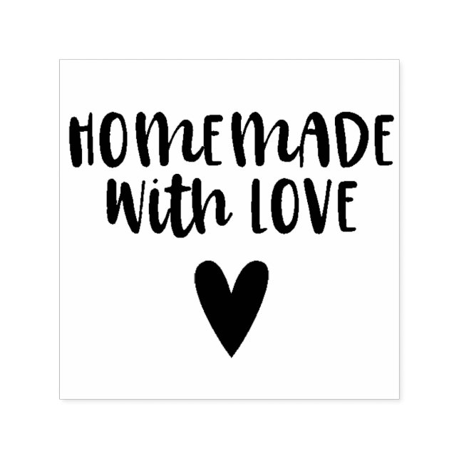 Homemade with Love Script Heart Self-inking Stamp (Design)