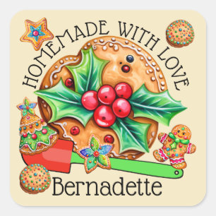 Homemade With Love  Square Sticker