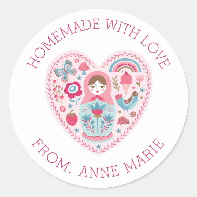 Homemade With Love Sticker (Front)