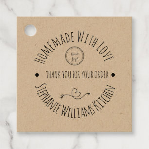 Homemade with Love Thank you for your order Favour Tags