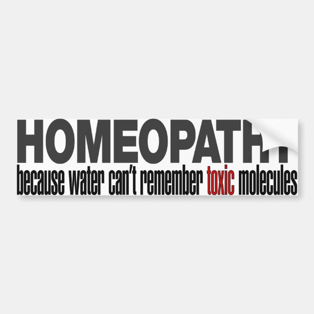 HOMEOPATHY BUMPER STICKER (Front)
