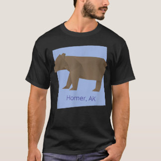 Homer AK Brown Origami Bear Abstract Geometrical A T-Shirt