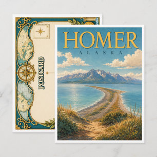 Homer Alaska Homer Spit GeoSaga Postcard