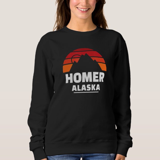 Homer Alaska Mountains Sunset Sweatshirt (Front)