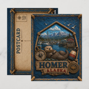 Homer Alaska Postcard Vintage Travel