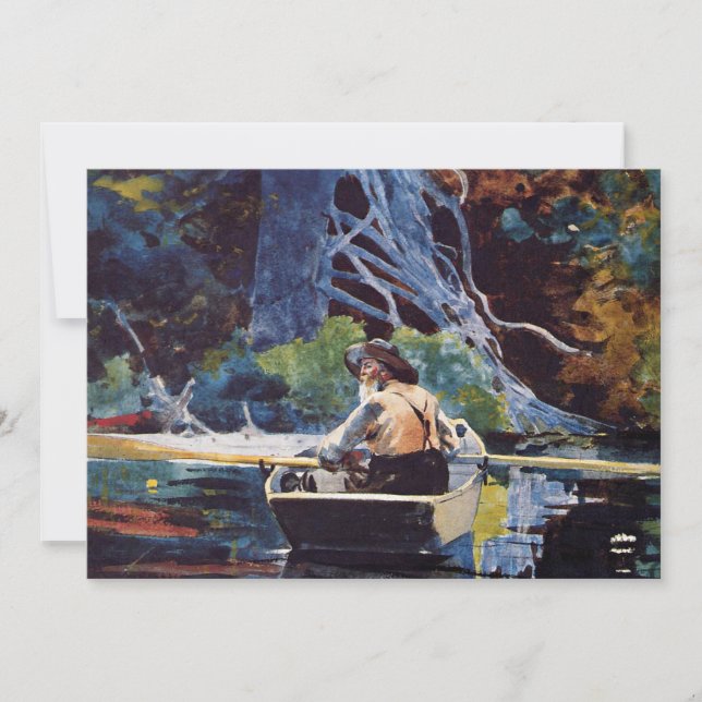 Homer - Andirondack Guide, famous painting, Card (Front)