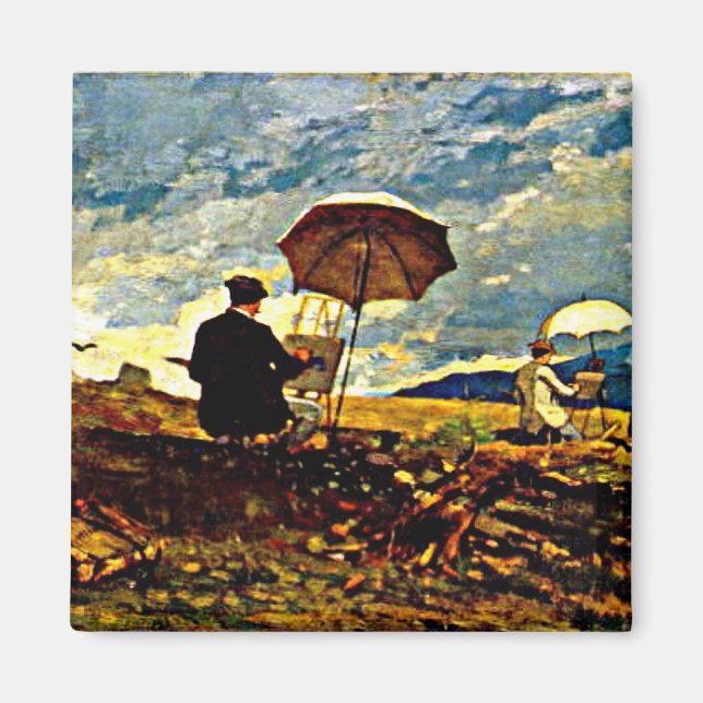 Homer: Artists Sketching in the White Mountains Magnet (Front)