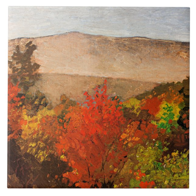 Homer - Autumn Treetops Ceramic Tile (Front)