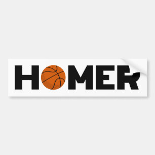 Homer Basketball Bumper Sticker