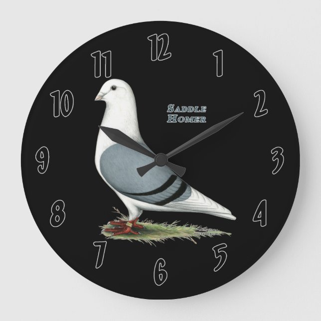 Homer Blue Saddle Large Clock (Front)