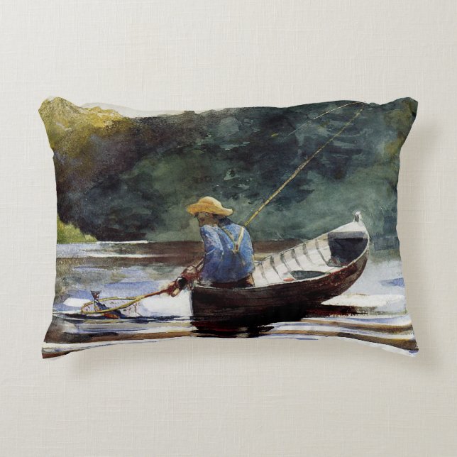 Homer - Boy Fishing Decorative Cushion (Front)