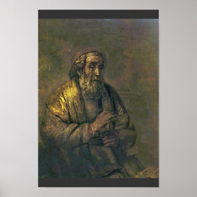 Homer. By Rembrandt Van Rijn  (Best Quality) Poster (Front)