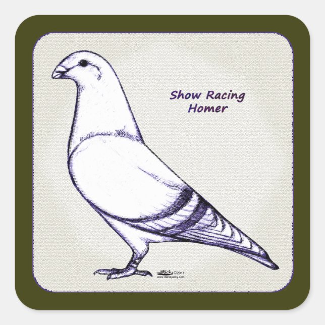 Homer Design Square Sticker (Front)