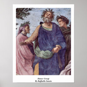 Homer Group By Raffaello Sanzio Poster
