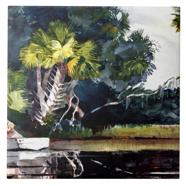 Homer - Homosassa Jungle, Ceramic Tile (Front)