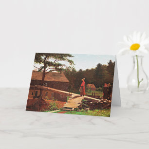 Homer - Old Mill, famous painting, Card