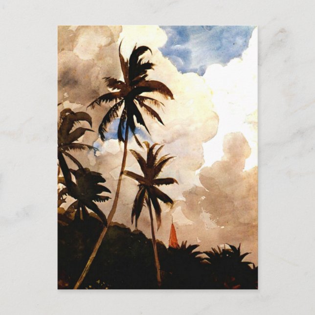 Homer - Palm Trees, Bahamas Postcard (Front)