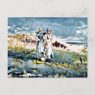 Homer - The Dunes, fine art painting Postcard