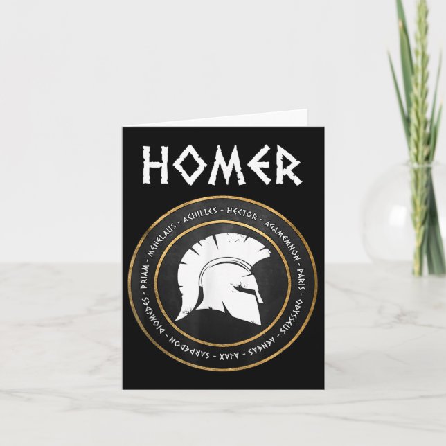 Homer The Iliad And Odyssey Heroes Of The Trojan W Card (Front)