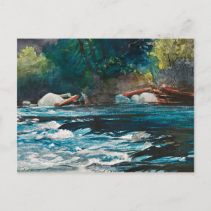 Homer - The Rapids, Hudson River, Adirondacks Postcard