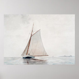 Homer's Sailing off Gloucester Poster