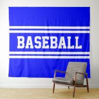 HOMERUN Bright Blue White Baseball Racing Stripes