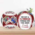 Homerun Coach Thank You Gift Custom Photos & Names Baseball<br><div class="desc">Hit a home run with your appreciation! This custom baseball is the perfect way to thank your coach for a great season. Personalise it with team photos, names, and a heartfelt message to create a meaningful keepsake he’ll treasure forever. Whether it’s for the end of the season, a farewell gift,...</div>