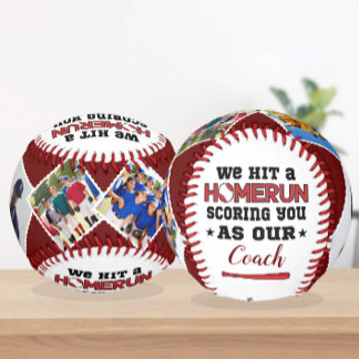 Homerun Coach Thank You Gift Custom Photos & Names Baseball