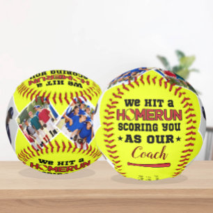 Homerun Coach Thank You Gift Custom Photos & Names Softball