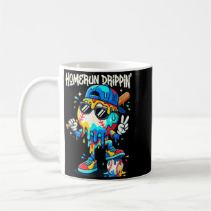 Homerun Drippin Cool Melting Baseball Graffiti Coffee Mug