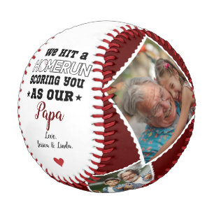 Homerun Papa Father’s Day Custom Photo & Names Baseball