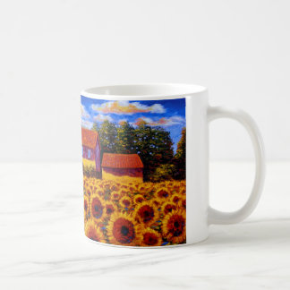 Homes in the Sunflower Field Coffee Mug