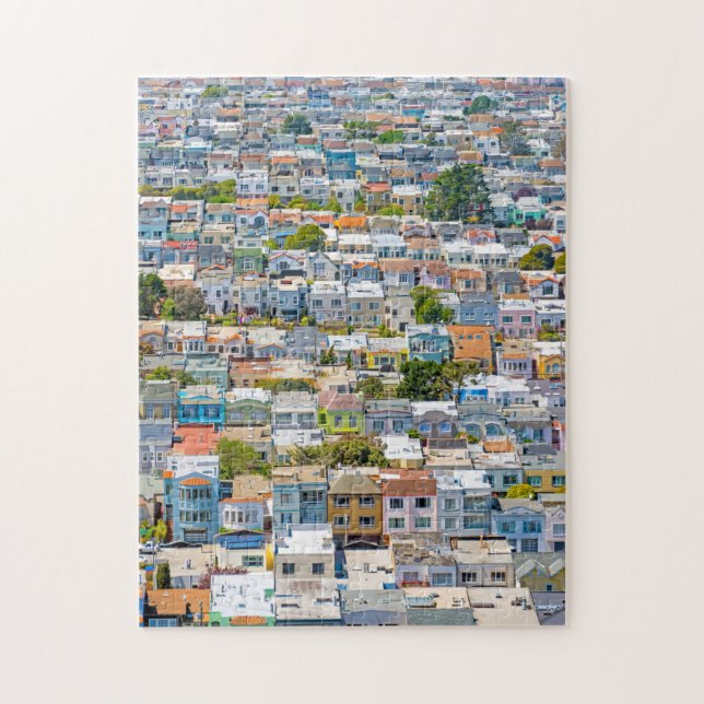 Homes in the Sunset Jigsaw Puzzle (Vertical)