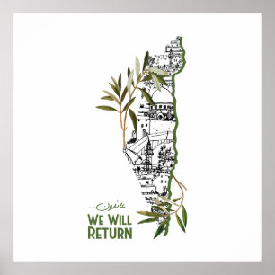 Homes Within the Map, Embraced by Olive Branches Poster