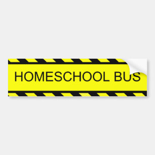 homeschool bus bumper sticker