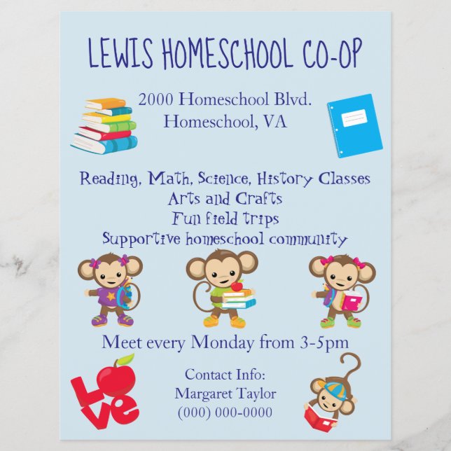 Homeschool Co op Flyer (Front)