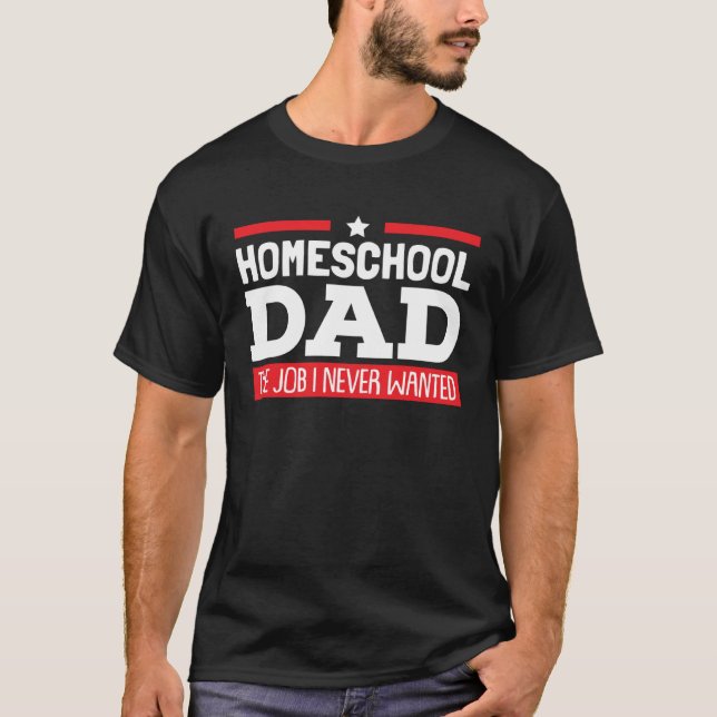 Homeschool Dad Funny 100 Days of School Kids Boys  T-Shirt (Front)