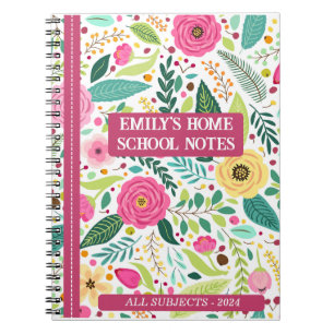 HOMESCHOOL FLORAL NOTEBOOK