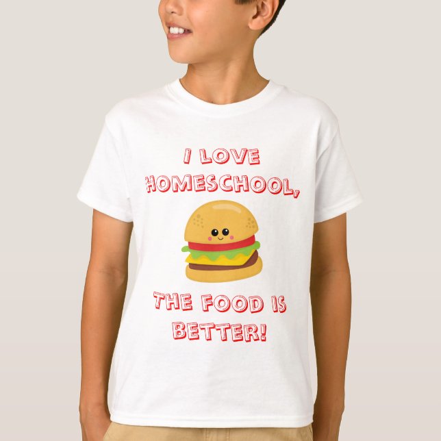 Homeschool Food Humour T-Shirt (Front)