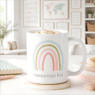 Homeschool Fuel Homeschool Mum Rainbow Glitter Coffee Mug