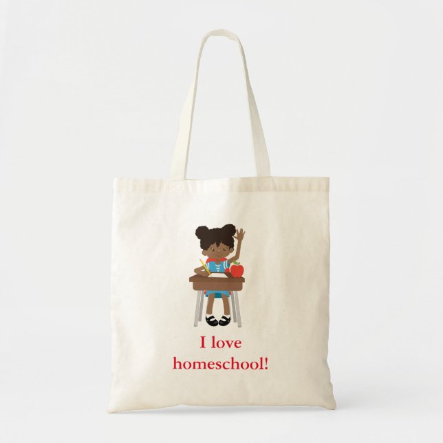 Homeschool girl tote bag (Front)