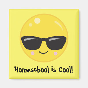 Homeschool is cool smile emoji magnet