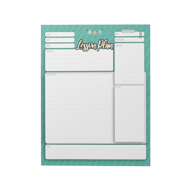 HOMESCHOOL LESSON PLAN 2 GREEN notepad (Rotated)