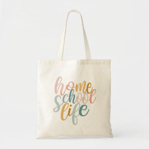 Homeschool Life Pastel Rainbow Colours Signature Tote Bag