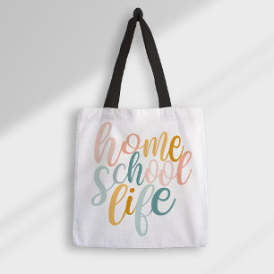 Homeschool Life Pastel Rainbow Colours Signature Tote Bag